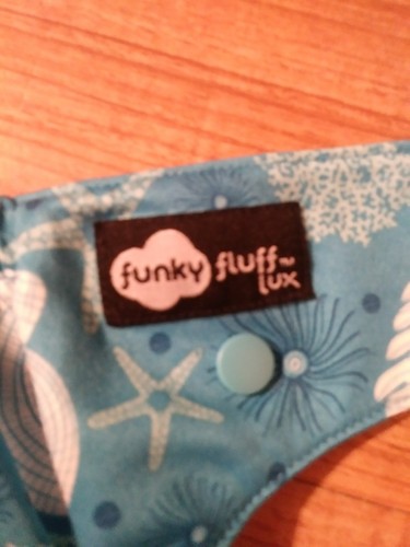 One Size Funky Fluff Lux Cloth Pocket Diaper Blue