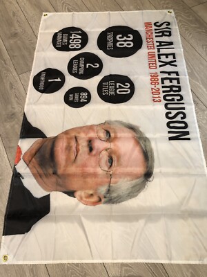 Manchester United Flag (3x5ft) One Love  Fergie Man Utd Flag MUFC Brand New