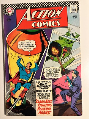 Action Comics#363/348-Two(2) Comics/Mid/High Gr-Hallmark Superman Birthday Card
