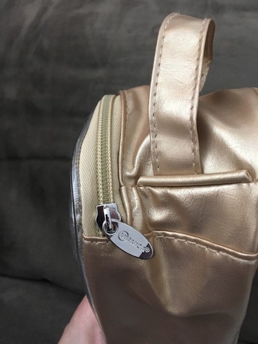 MIAMICA TAKE CHARGE Gold TRAVEL CHARGER CASE ELECTRONIC ORGANIZER STORAGE PHONE