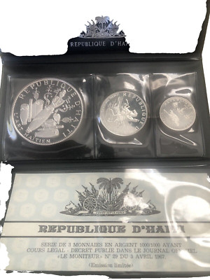 1969 Haiti 3 Coin Silver Proof Set    6.04oz ASW