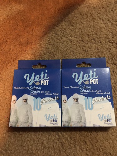 YETI POT and Schnoz Wash : 20Packets / 2 box  Nasal Cleansing Saline Solution
