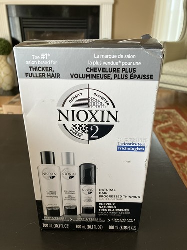 Nioxin 2 Full Size 3 Piece Shampoo, Conditioner & Scalp Treatment NIB