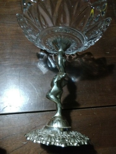 Vintage pedestal Candy Dish Soap Dish Compote Glass with Angle 6 1/2