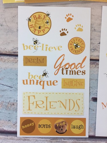 Boyds Bears Collection Bee Happy Scrapbook Stickers Paper Sheets Lot Friends