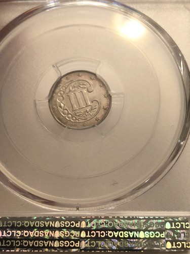 1867-P 3c Three Cent Silver PCGS MS65 PCGS Price Guide 15,500 Near Finest Known