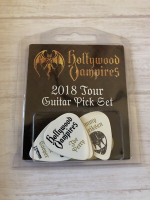 Hollywood Vampires 2018 Tour Guitar Pick Set Johnny Depp Alice Cooper RARE!!! 