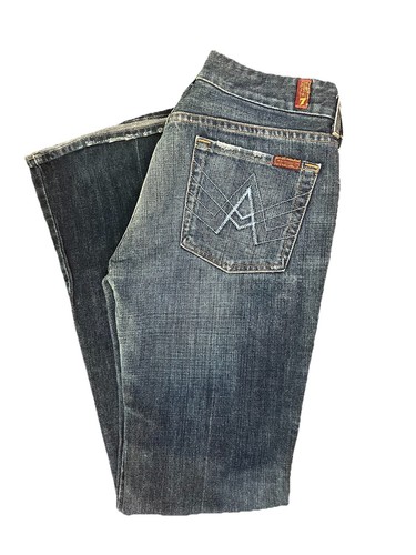 Vtg 2000s 7 For All Mankind Low Rise Flare Jeans A Pockets