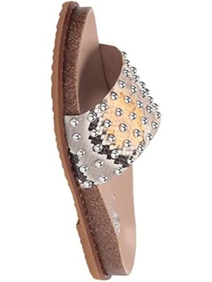 

VINCE CAMUTO Женские сандалии Taupe Beige Namibia Snake Kortlen Slip On Slide, Бежевый, VC-KORTLEN