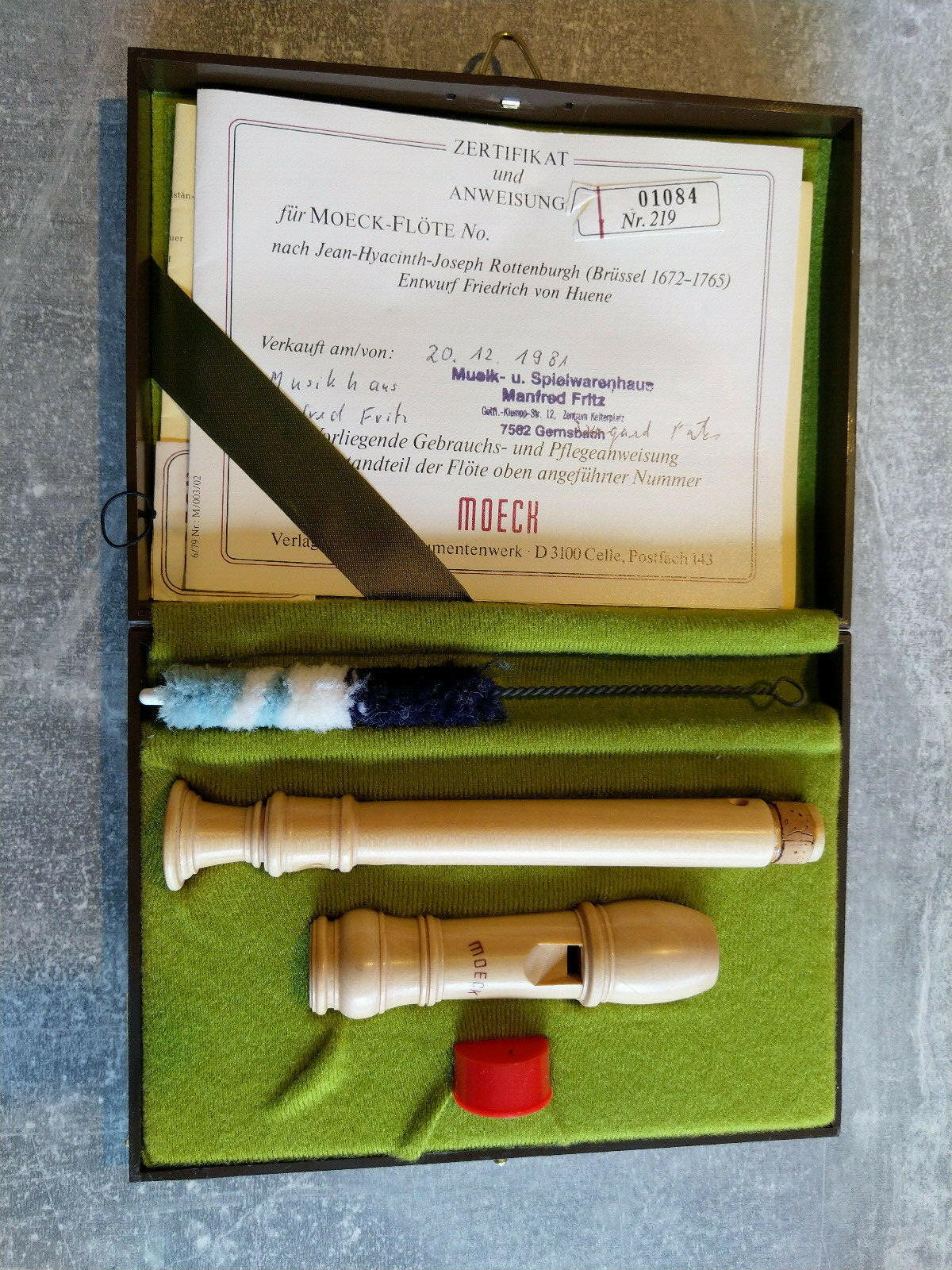 Moeck Rottenburgh Sopranino Blockflöte Ahorn inkl. Schatulle und Zertifikat