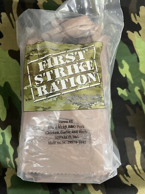 First Strike 24 hour Ration New In Sealed Packages Menu #6