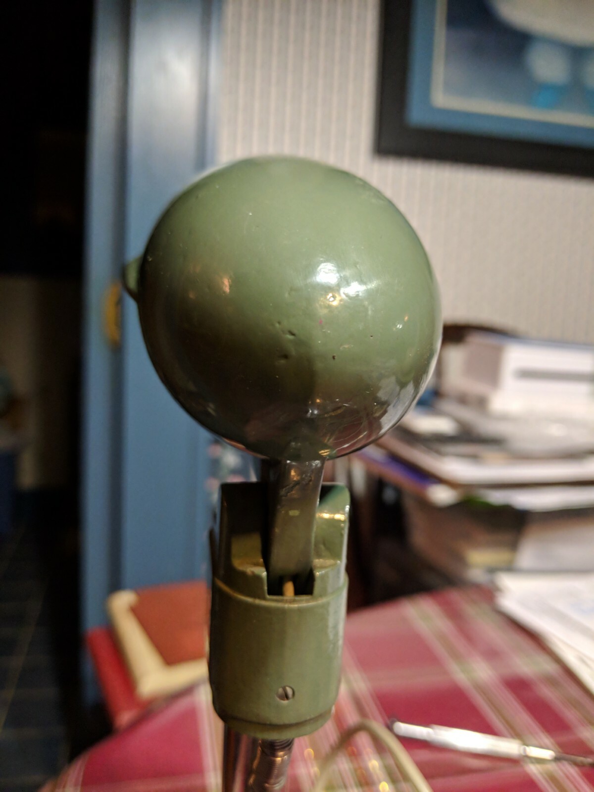 Vintage OLSON Bullet Mic Microphone With Snyder Stand Mint Untested Harmonica