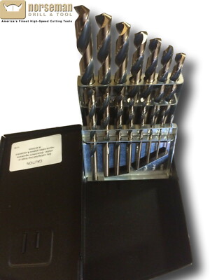 Norseman /Viking 44120 SP-15 15 pc Drill Bit Set Jobber Length 1/16-1/2 by 32nds