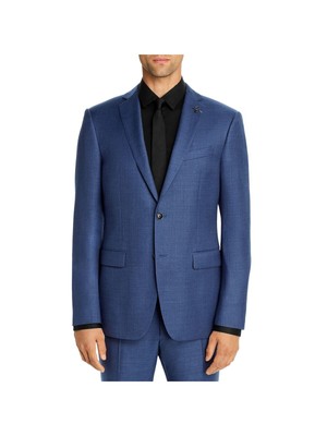 JOHN VARVATOS Мужской блейзер Bleecker Street Mï¿½lange Navy Stretch Blazer 38R