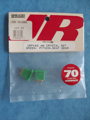 VINTAGE JR AM CRYSTAL SET GREEN PYTHON BEAT GEAR JRPXAG CHANNEL 70 75.590 MHZ