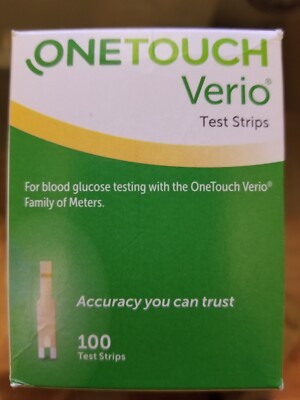 One Touch VERIO test strips 300ct  (100x3)   Plus Free Ship