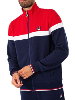 

Мужская спортивная куртка Fila Umar Color Block, красная, Красный, S23MH028-410