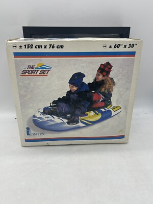 Vtg Intex #68295 The Sport Set Inflatable Extreme Sno-Boggan Sled 60  x 30  NIB!