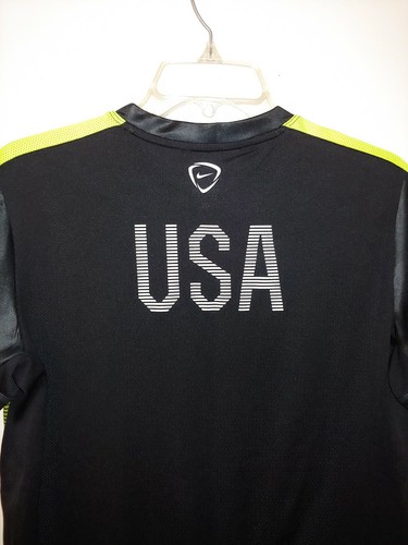 Nike USA Womens Soccer Training Jersey Black neon green USWNT