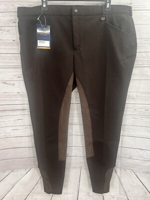 NWT Ovation Equestrian Riding Pants Mens Size 40R 4 Pocket Classic Fit Brown