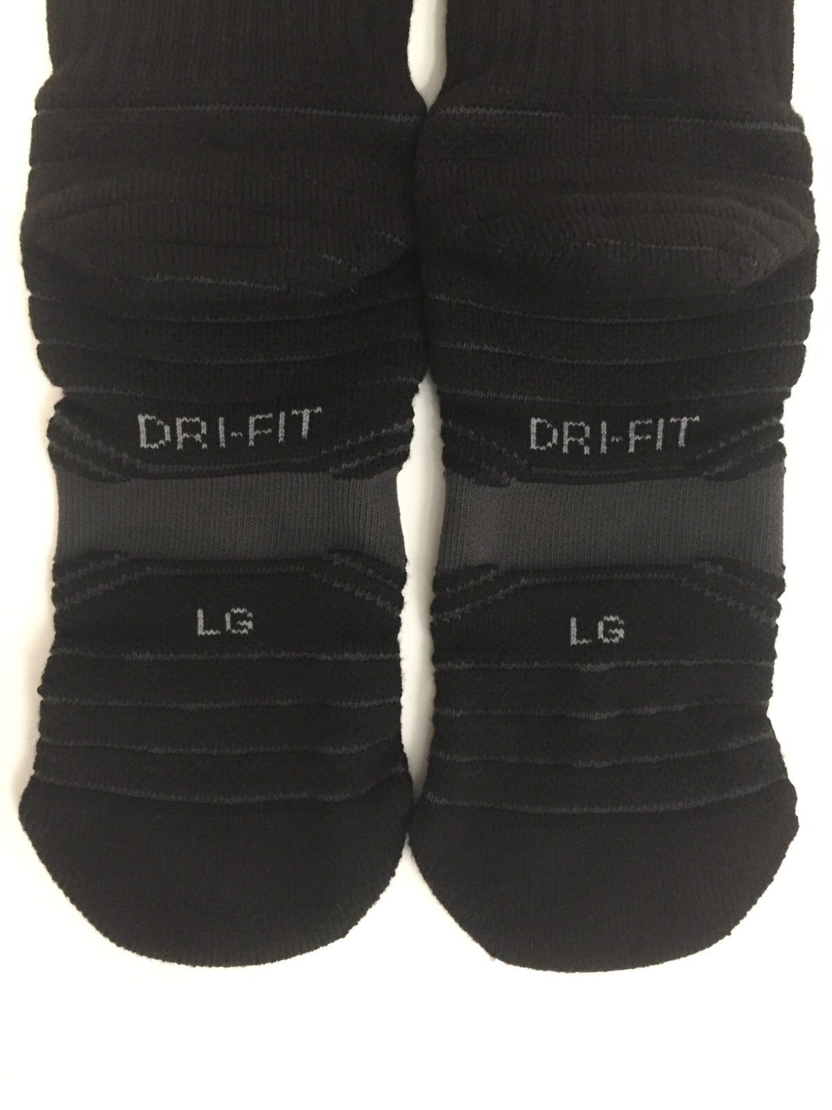 Nike Blk Sport Cushion Elite Crew Dri-Fit Socks size Large ~ PSX300 900