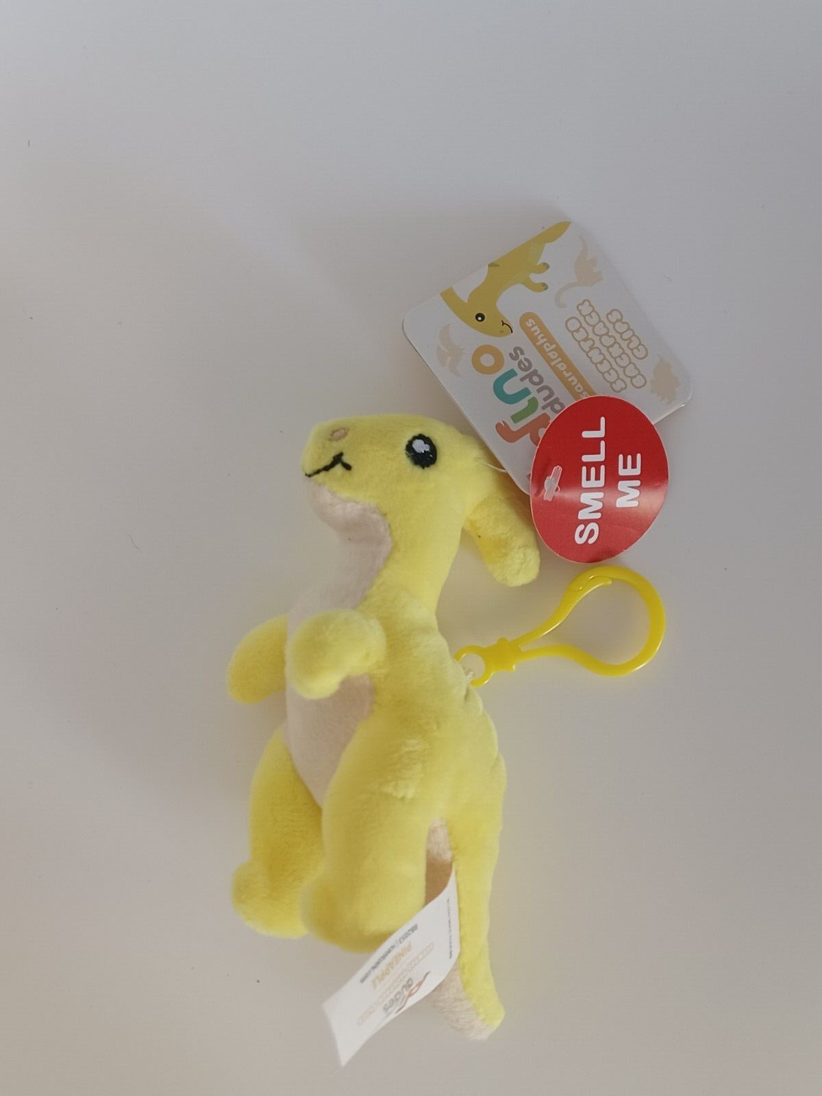 Dino Dudes Backpack Buddies - PARASAUROLOPHUS pineapple - Scented Backpack Clips