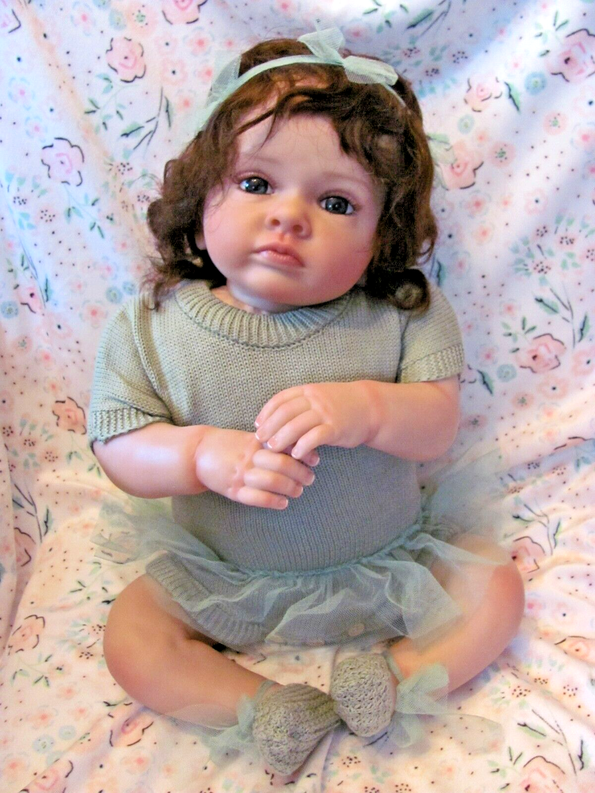 NPK 24" Reborn Babe Life Like Silicone Baby Doll Bottle Magn