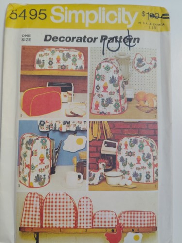 Cover Toaster Mixer Appliance Kitchen Simplicity 5495 Sewing