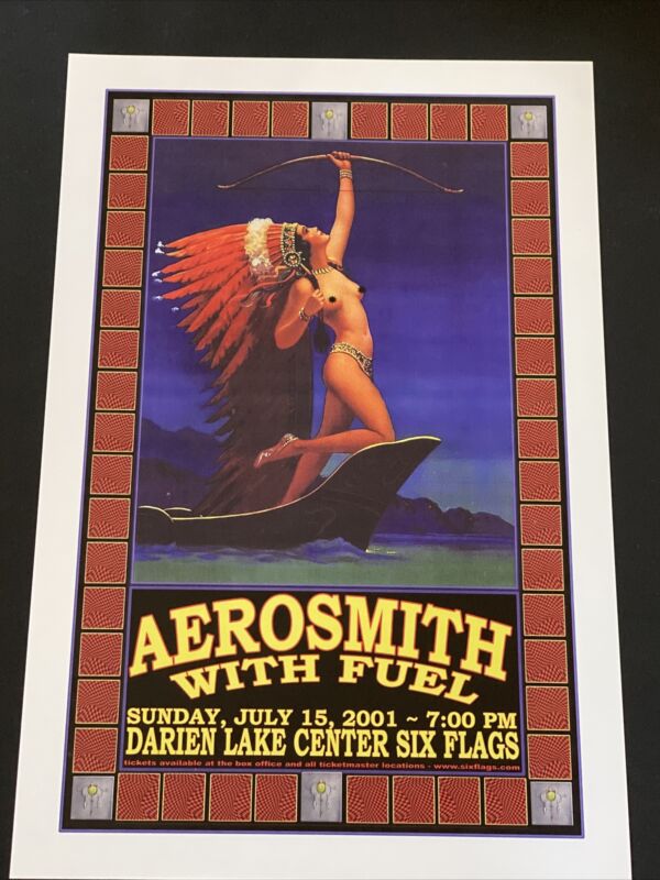 Aerosmith Fuel Darien Lake Center Six Flags Original Concert Poster