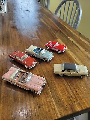 Vintage Lot Of 5 1:43 Scale Franklin Mint Dicast Cars