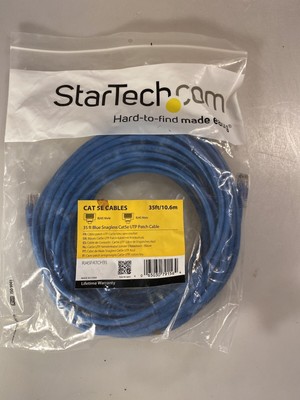 StarTech RJ45PATCH35 Snagless Cat5e UTP Patch Cable, Blue, 35 ft