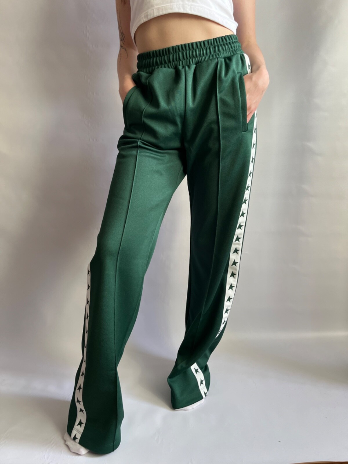 人気ブランドからコーディネートを探す Golden Goose Star Striped Jersey Wide-Leg Track Pants | eBay パンツ