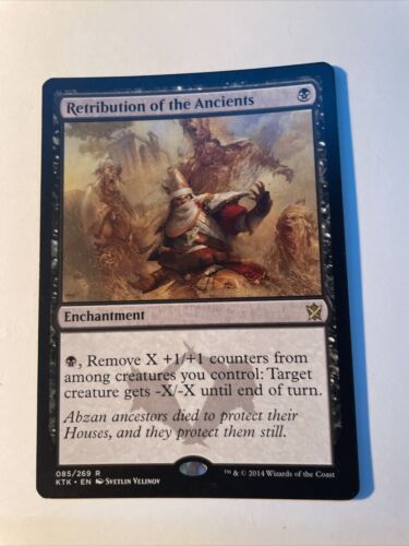 Retribution of the Ancients 1x FOIL MTG KTK Khans of Tarkir Rare MINT black Retribution of the Ancients 1x FOIL MTG KTK Khans of Tarkir Rare MINT black