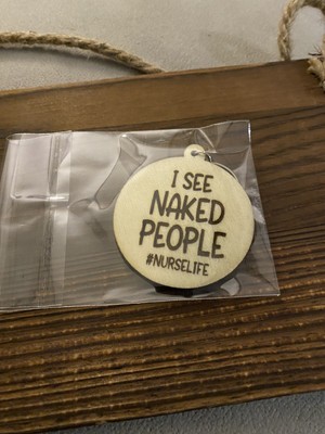 Wooden Hand Crafted Key Chain, Nursing Theme, Unique, Brand New