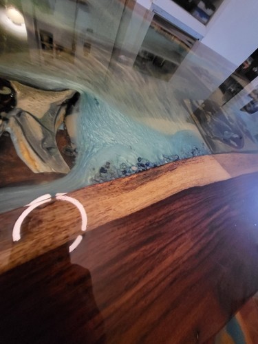 Rosewood river table epoxy resin