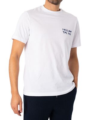 

Мужская футболка Farah с рисунком на спине Venice, белая, Белый, F4KSD012-104