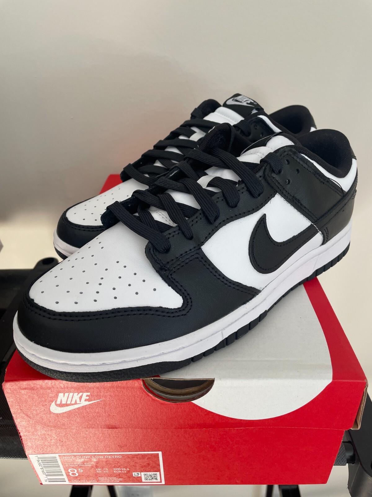 Nike Dunk Low 8.5 ブラック/ホワイト Size 8 - Nike Dunk Low Black White | eBay