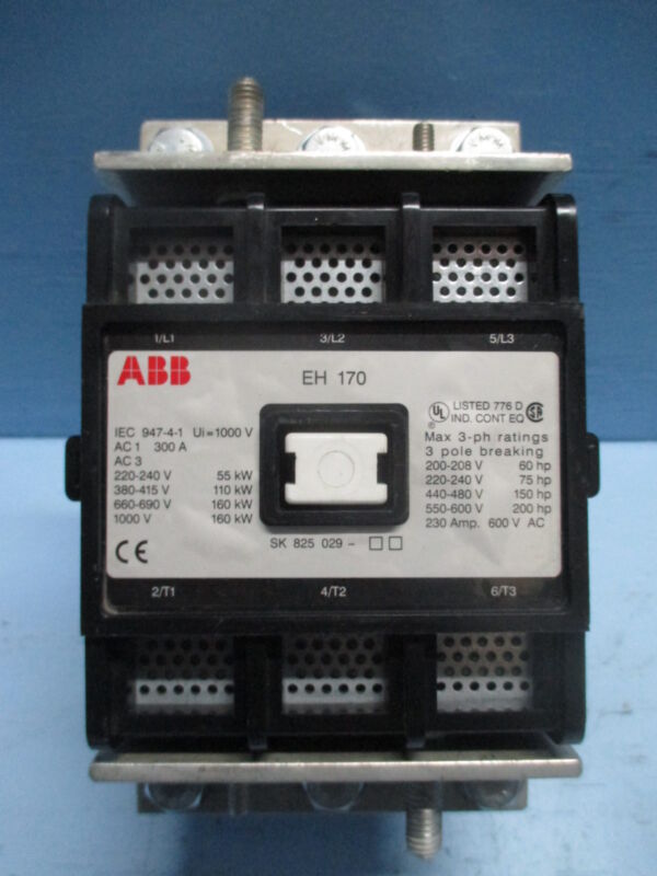 ABB EH-170 Contactor 230 Amp 600V 200HP 24V DC Coil EH170 230A SK-825-100-DB