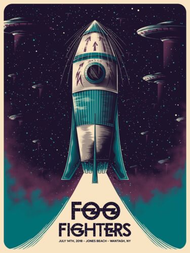 Foo Fighters Poster 7/14/18 Jones Beach NY Not Foil, Not