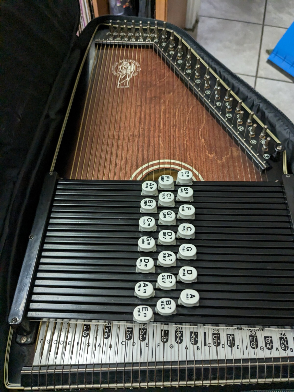 SAMICK オートハープ sh-20s やや難ありクロマハープチター