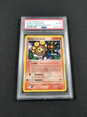 Pokemon Card Reverse Holo Sunny Castform 26/101 PSA 6 EX-MT Hidden Legends