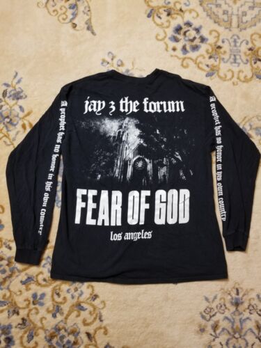 Fear Of God Men's T Shirt Jay Z The Forum Tour 4:44 Tour Fear Of God Men's T Shirt Jay Z The Forum Tour 4:44 Tour