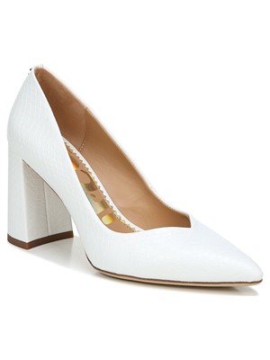 

CIRCUS BY SAM EDELMAN Женские белые туфли-лодочки без шнуровки на блочном каблуке со змеиным рисунком Marlee 5,5 м, Белый, H2867S1