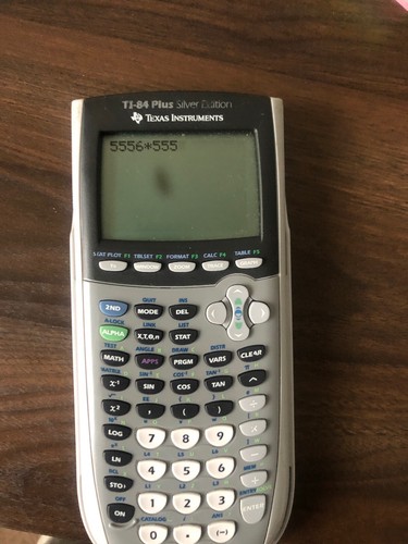 Texas Instruments TI-84 Plus Silver Edition Graphing Calculator - W/ Batteries