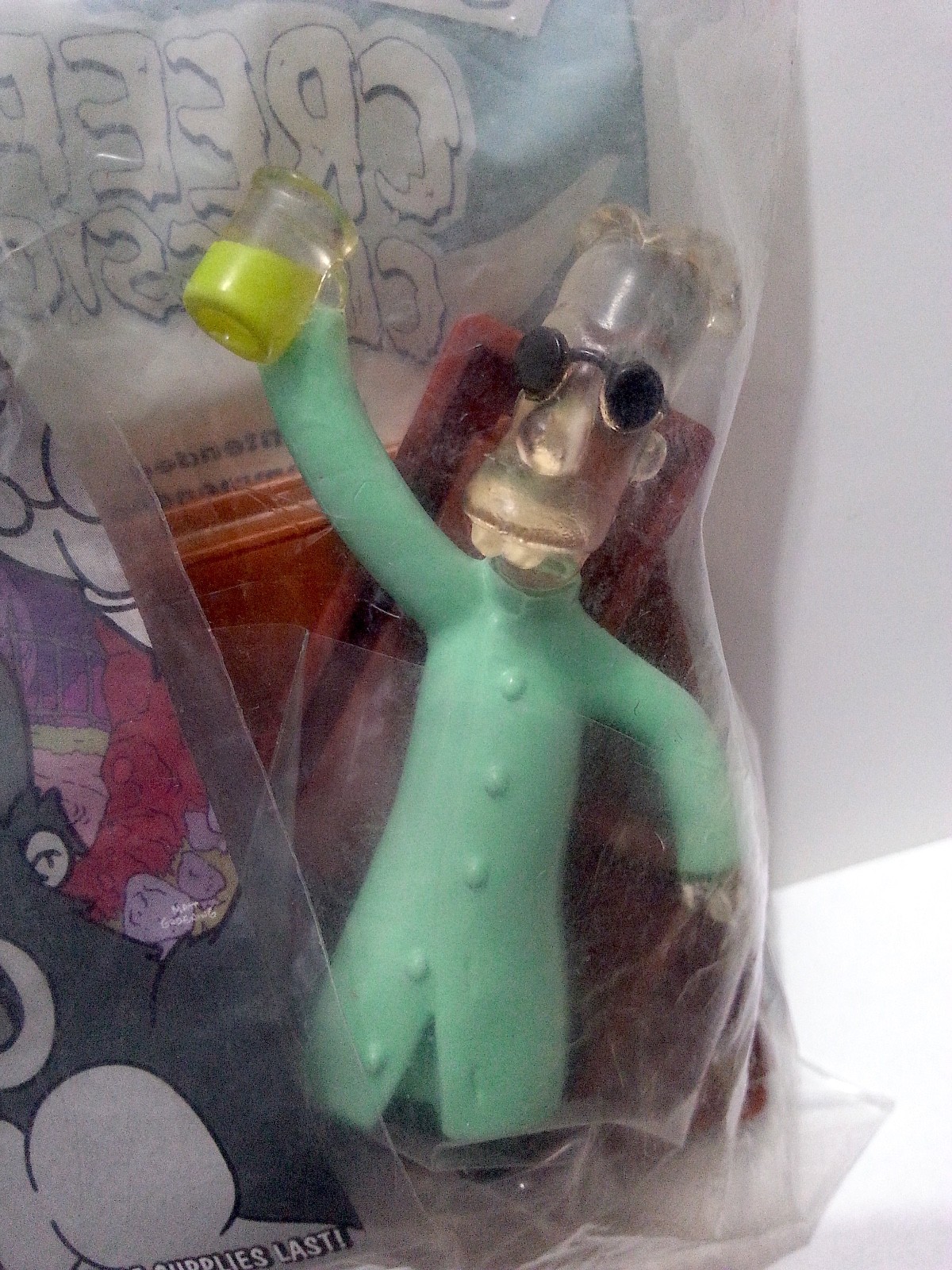 THE SIMPSONS PROFESSOR FRINK BURGER KING CREEPY CLASSICS 2002 TOY UNOPENED!