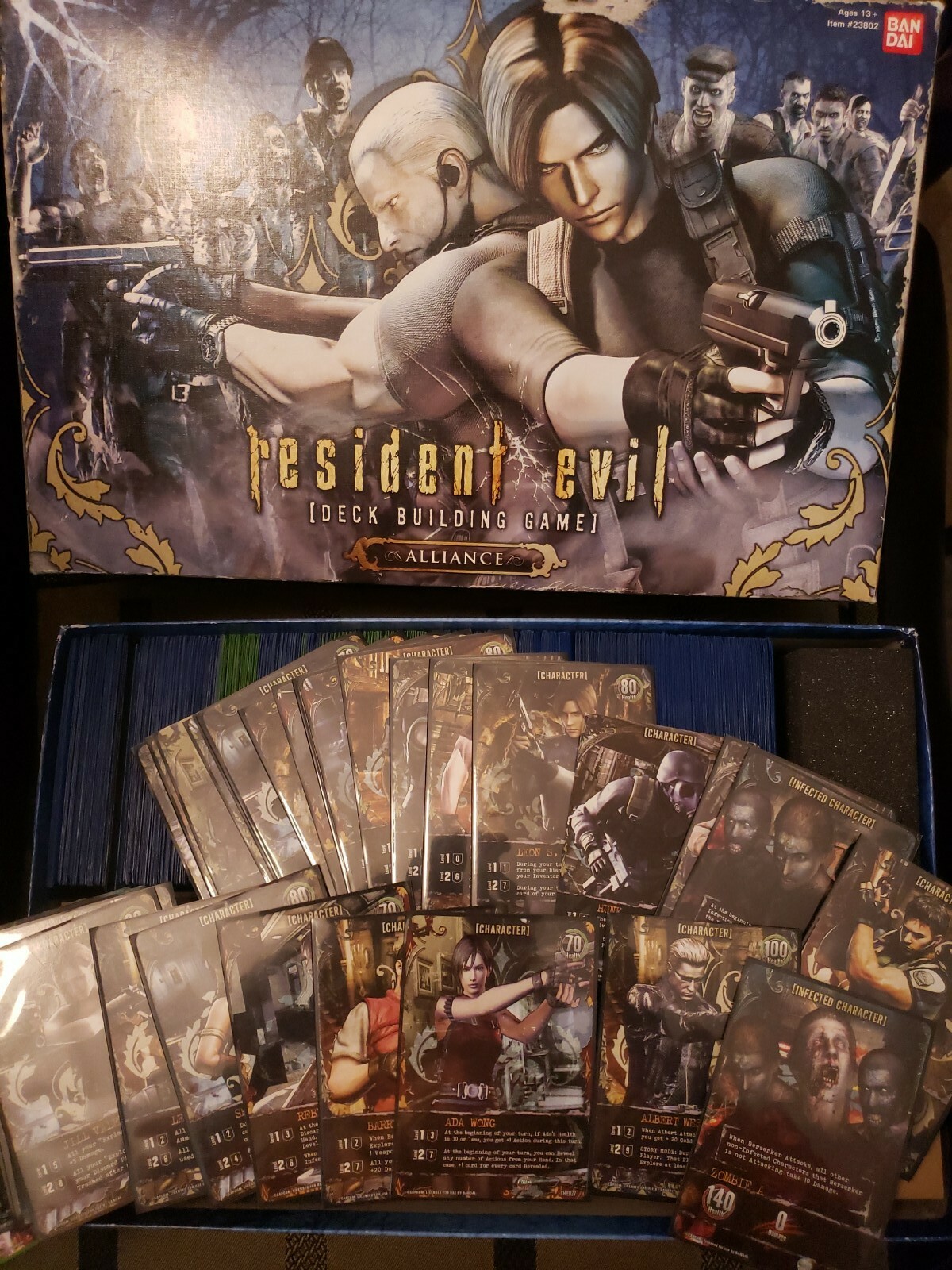 RESIDENT EVIL DECK BUILDING GAME - PLUS ALLIANCE & OUTBREAK EXPANSION, SLEEVED!