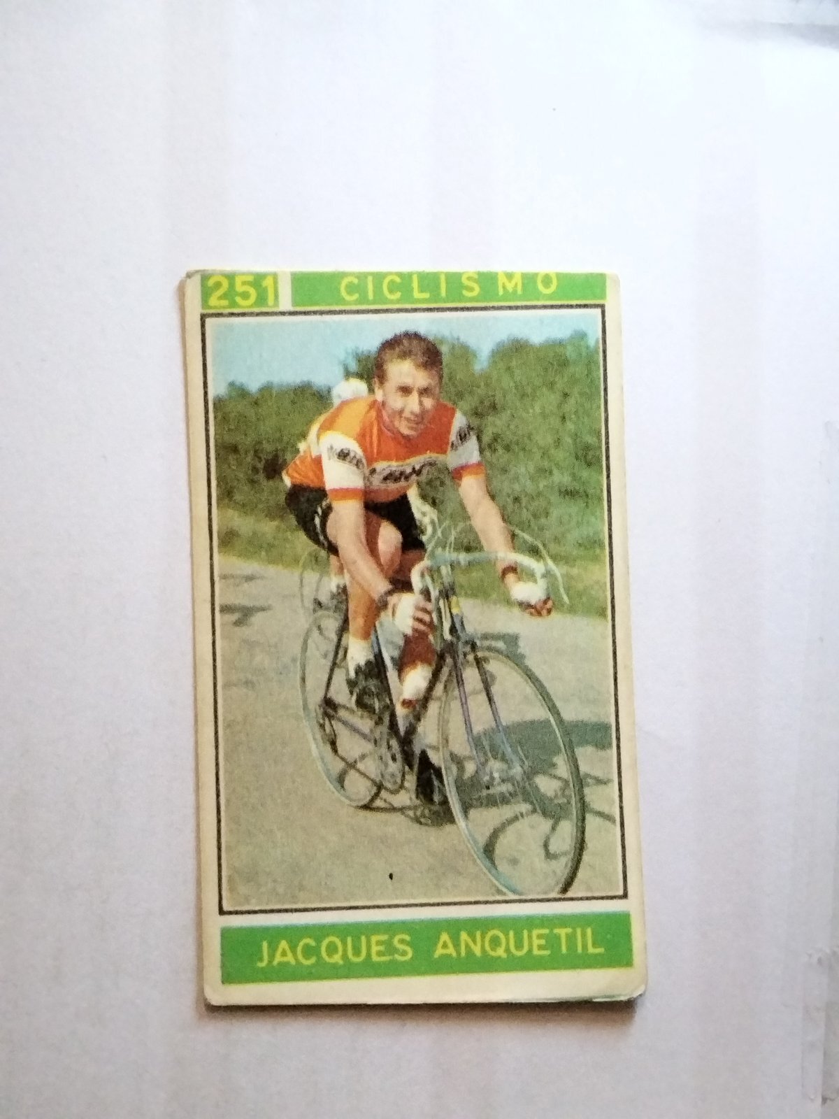 FIGURINA CAMPIONI DELLO SPORT PANINI 1967/68 JACQUES ANQUETIL n