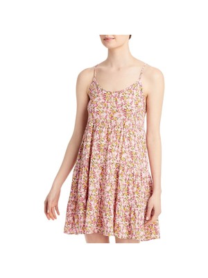 

AVA - ESME Женское плиссированное короткое платье на бретельках с круглым вырезом AVA - ESME, Розовый