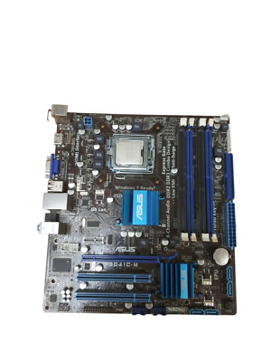 ASUS P5G41C-M LX Intel G41 DDR3/DDR2 W/ Core 2 Quad Q8200 SLB5M