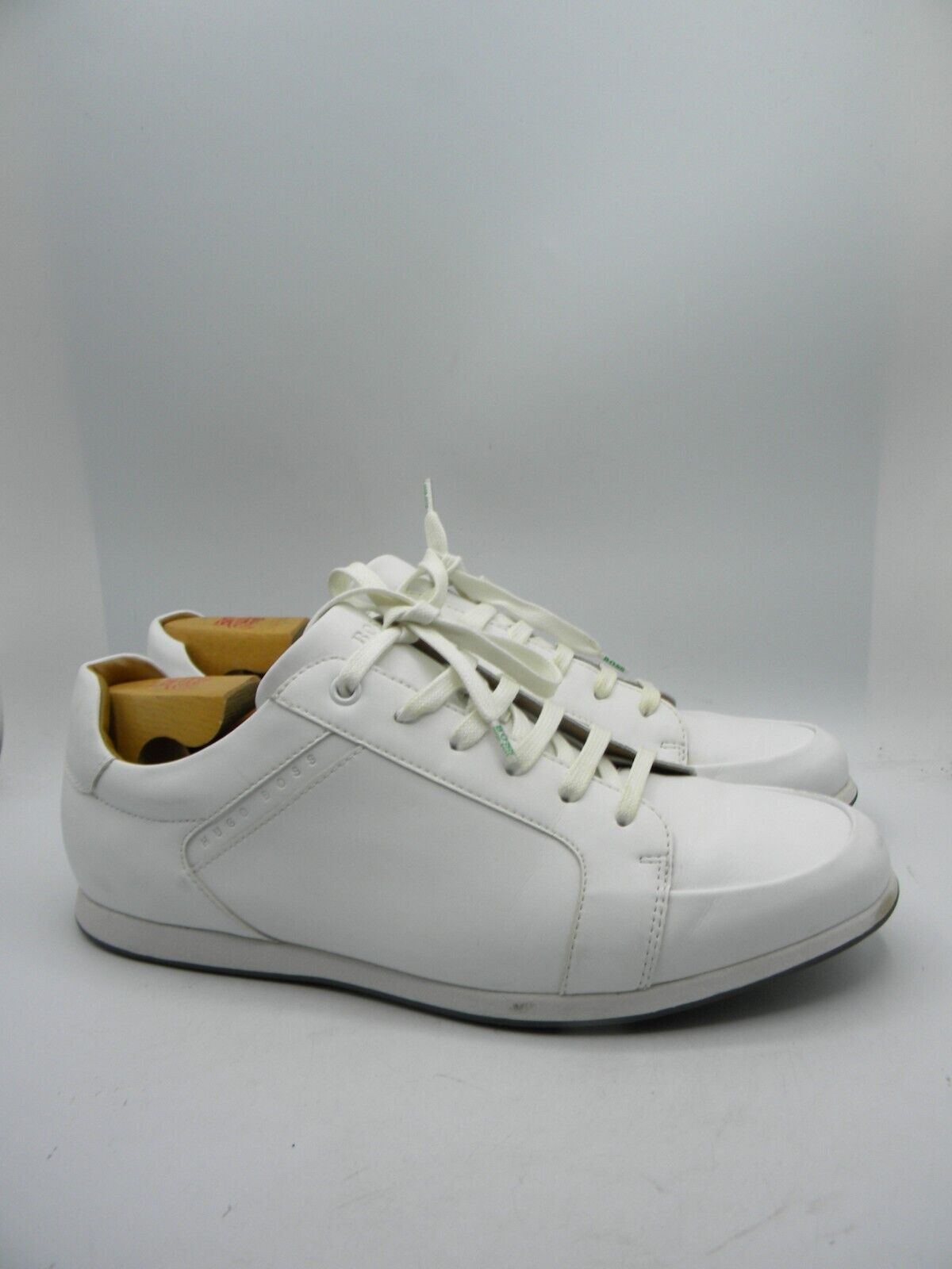 Hugo Boss 50388430 Men's Stream Lowp White Leather Lace Up Hugo Boss 50388430 Men's Stream Lowp White Leather Lace Up